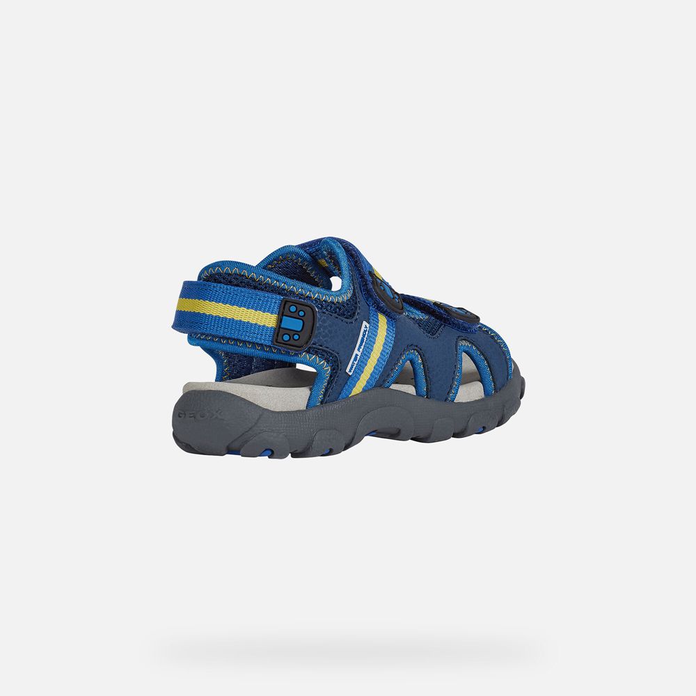 Geox Sandals Blue Strada - Geox Boys Shoes - AJOBPX127